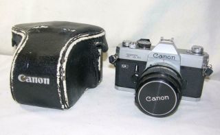 Canon Ftb Ql Camera - Canon Fd 50mm 1:1.  4 S.  S.  C.  Lens - Kalt Uv Filter - - Leather Case