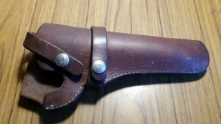 Hunter Brand Gun Holster Vintage Leather Cowboy Western Model 1100 45 Oe
