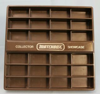 Matchbox Collector Showcase Display Box 1978 Vintage Plastic Brown