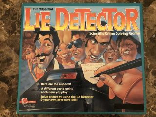 The Lie Detector Board Game Pressman Mattel 100 Complete Vintage