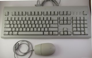 Vintage Apple Design Keyboard Model M2980 & Bus Mouse Ii Model M2706