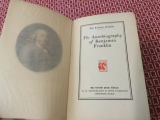 Rare Book 1903 The Autobiography Of Benjamin Franklin Lakeside Press Hb