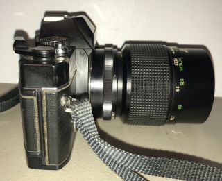 Vintage Konica Autoreflex TC 35mm Camera Vivitar 135mm 62mm EE K/AR Hoya 28mm, 7