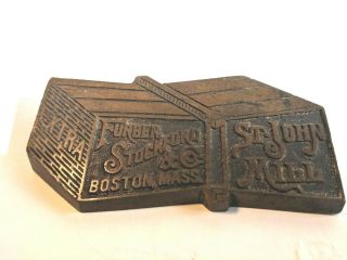 Vintage Furber,  Stockford St.  John Mill Salesman Sample/advertising Paperweight