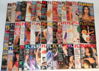 45 Various Vintage Adult Playboy Magazines From 1981 - 1989 All 45 Centerfolds