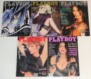 45 Various Vintage Adult Playboy Magazines From 1981 - 1989 All 45 Centerfolds 7
