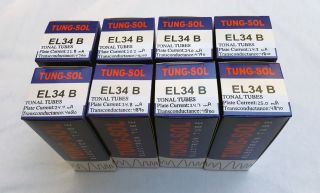 8x Tung - Sol El34b / El34 | Matched Octet / Eight Tubes |