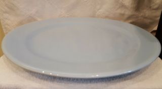 Vintage T.  S.  & T.  Lu - Ray Pastels Heavyweight 14 " Blue Chop Plate Platter 1