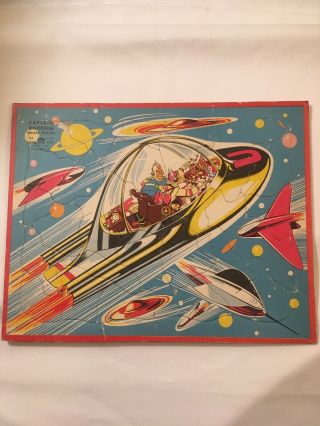 Captain Universe Space Puzzle Vintage 1950s Vintage Space Art Graphics