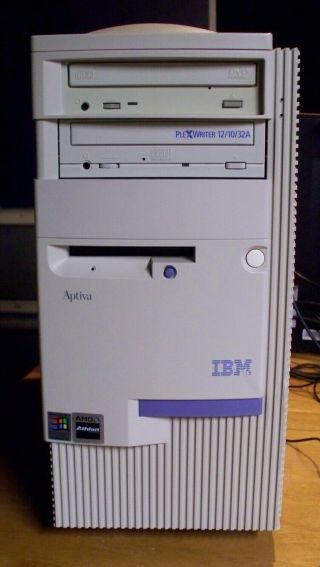 Vintage Ibm Aptiva 2174 - Athlon 500 Mhz - 96 Mb - 17 Gb Hdd - Windows 98 Se