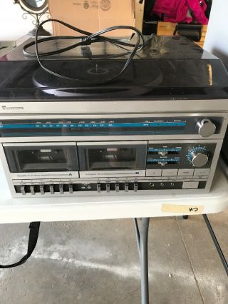 1970’s Vintage Record Player 8 Track Player Am/fm Stereo Cassette Player