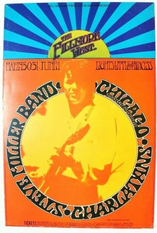 Vtg Fillmore Bill Graham Concert Poster 1st 1969 Steve Miller Band (18 Of 60)