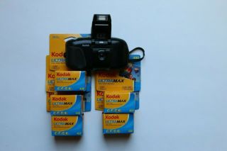 Kodak Cameo Motor Ex 35mm Point And Shoot Camera,  5 Rolls Expired Kodak Film
