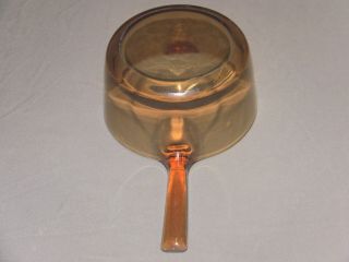 Vintage Corning,  Pyrex Vision Amber Glass 2.  5 L Glass Pot Sauce Pan With LID 4