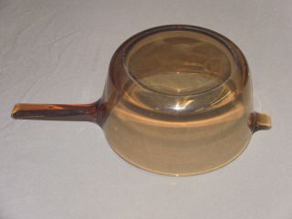 Vintage Corning,  Pyrex Vision Amber Glass 2.  5 L Glass Pot Sauce Pan With LID 5