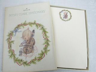 Vtg Hallmark Betsey Clark Christmas Stationery Set - Decorated Paper & Envelopes