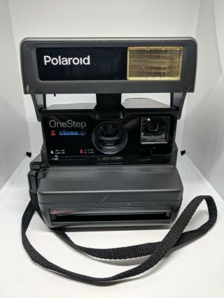 Polaroid One Step Close Up 600 Film Instant Camera W/ Strap,  Vintage