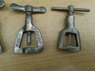 3 X VINTAGE BELT TOOLS,  FOR OLD CLASSIC EARLIER BRITISH BELT DRIVEN MOTORCYCLES, 4