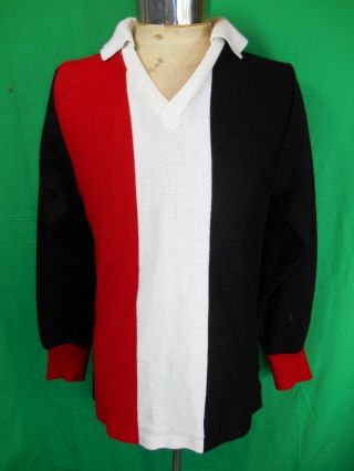 Vintage 70s 80s St Kilda Saints Knitted Long Sleeve Afl Vfl Guernsey Jersey 95cm