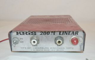 Vintage Kris 200m Linear Amplifier 12v Negative Grd - - Usa