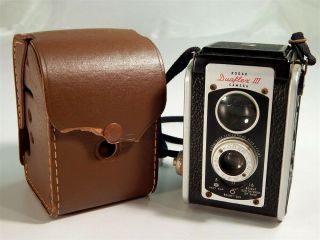Vintage Kodak Duoflex Iii Medium Format Camera 6x6 With Case