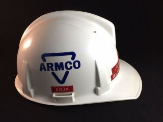 Vintage 1981 Armco Msa Steel Mill White Hard Hat