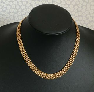 Vintage Napier Gold Plated Choker Chain Necklace 16 " 41cm