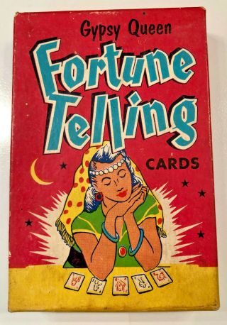 Vintage 1940s Gypsy Queen Fortune Telling Cards Fairchild