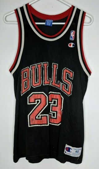 Vintage Michael Jordan Chicago Bulls 23 Nba Basketball Jersey Champion Size 40