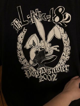 Vintage 2002 Blink 182 Pop Disaster Tour Black T - shirt Mens XL 5