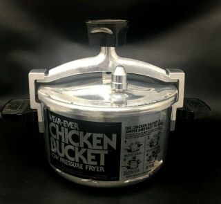 Vintage WEAR - EVER Chicken Bucket Low Pressure Fryer 90024 USA 4 Quart 2