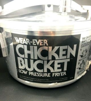 Vintage WEAR - EVER Chicken Bucket Low Pressure Fryer 90024 USA 4 Quart 7