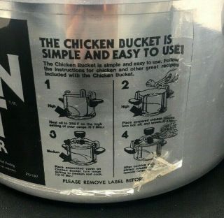 Vintage WEAR - EVER Chicken Bucket Low Pressure Fryer 90024 USA 4 Quart 8