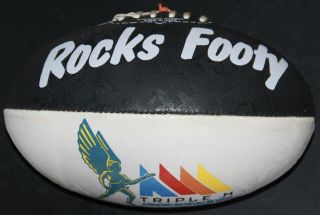 VINTAGE AFL 1990 ' s TRIPLE M ROCKS FOOTY ROSS FAULKNER FOOTBALL 3