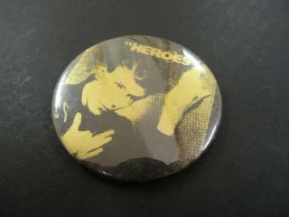 Vintage Pin Badge - " Heroes " - David Bowie - Rock