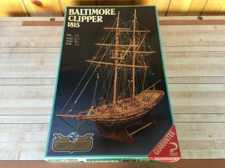 Vtg.  Aristocraft Wood Model Ship Kit Baltimore Clipper 1815 - Scale 1:75