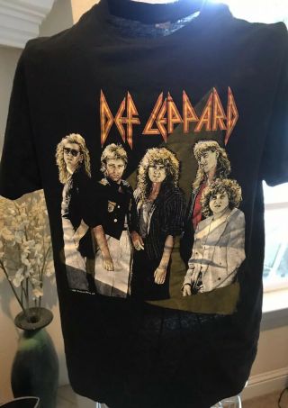 1988 Def Leppard Vintage Hysteria Tour T - Shirt Xl