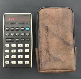 Vintage Hewlett - Packard Hp 21 Scientific Calculator With Case