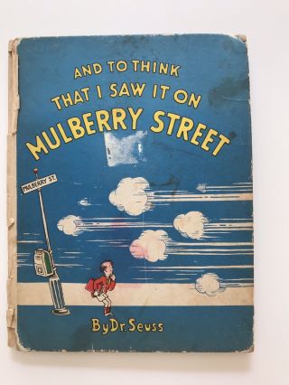 And To Think That I Saw It On Mulberry Street,  Dr.  Seuss,  1st Ed.  Book,  Later Dj
