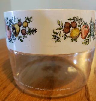 Vintage Pyrex Spice of Life Glass Canister Storage Jar W/Lid and Seal - - 3.  75 