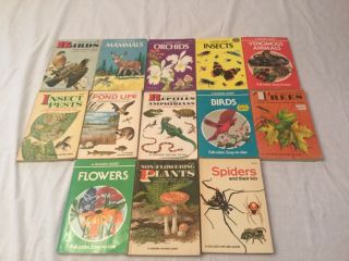 13 Vintage Golden Guide Identification Manuals Nature Science Animal Field Books