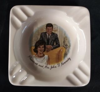 Vintage Collectible Ashtray President And Mrs.  John F.  Kennedy Jfk