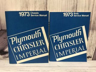 Vintage 1973 Plymouth Chrysler Imperial Chassis Service & Body Shop Manuals