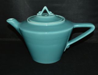 Vintage Homer Laughlin " Harlequin " 3 Cup Teapot - Turquoise -