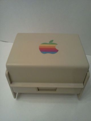 Apple Macintosh Computer Vintage Logo Rainbow Disk Holder Index Card