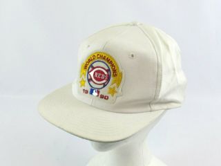 Vintage Cincinnati Reds 1990 World Champions Snapback Hat Cap Series Nasty Boys