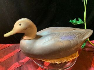 Vintage Herter’s Inc.  Mallard Plastic Duck Decoy 14.  5 " Lx 6 " Tx 6 " W 1lb 6oz