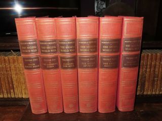 1955 The Second World War By Winston Churchill 6 Vol Set Chartwell Edition