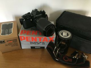 Pentax Mv1 35mm Slr Camera Body,  With Sunagor 70 - 200mm Zoom Lens,  & Accessories