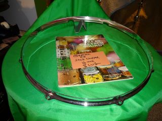 Vintage Gretsch Drum Set Round Badge Broadkaster 16 " Tom Tom Hoop 8 Lug
